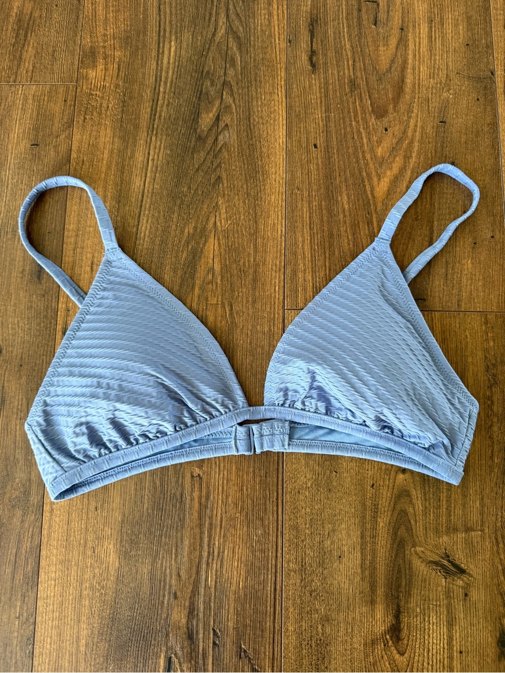 Aerie Women’s Triangle Ribbed Bikini Top Cornflower Blue Size Large